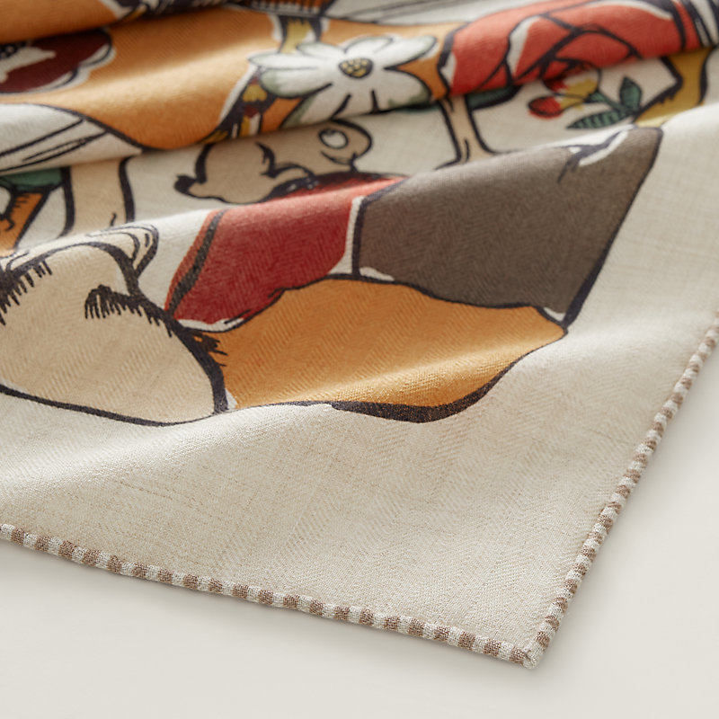 洗練×遊び心の逸品【HERMES】Mille et Un Lapins スカーフ Hermes Scarf Stole Mille et Un Lapins White Shinsuke
